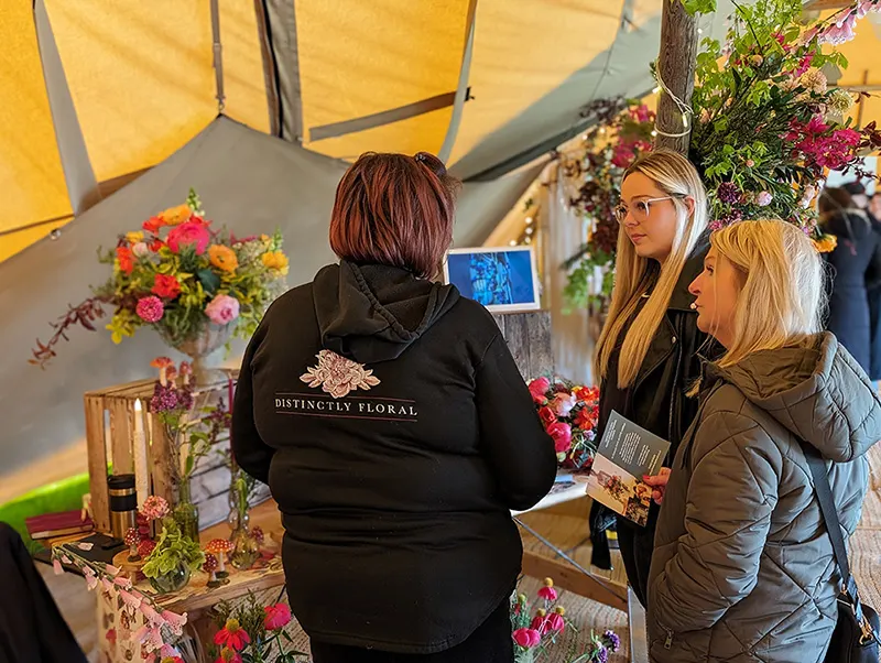 A vendor stand at the Rustic Kent Wedding Fair